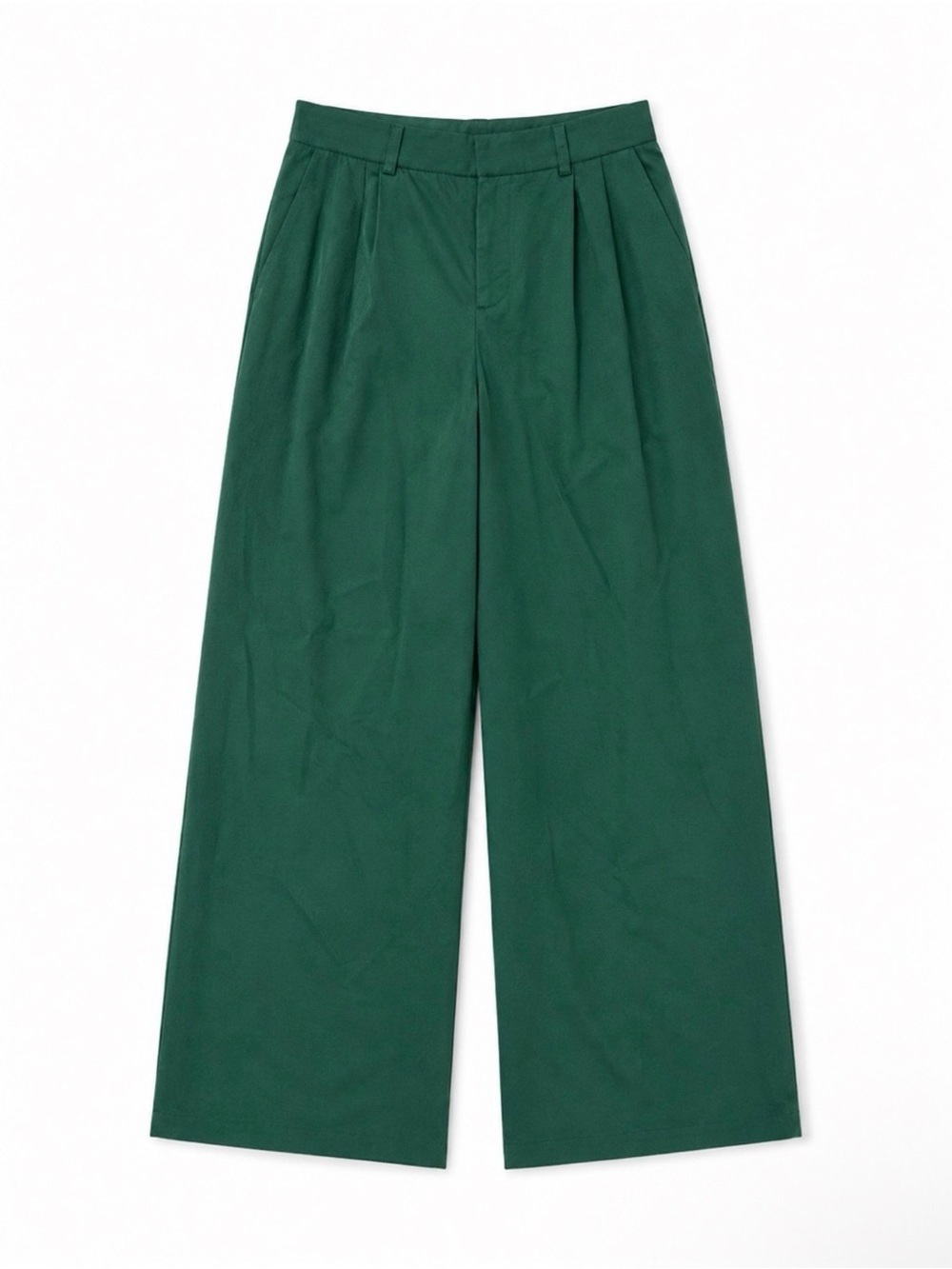 Micas Wide Leg Pleated Pants in Forest Green - Size Medium - Picture 1 of 2